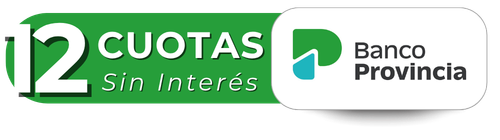 12 cuotas sin interés con Banco Provincia